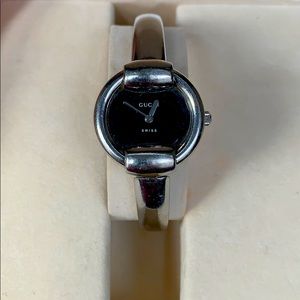 Stainless Steel Gucci watch in box. Vintage.